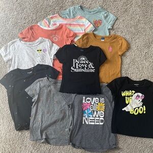 10 girls old navy tshirts size small (6-7)